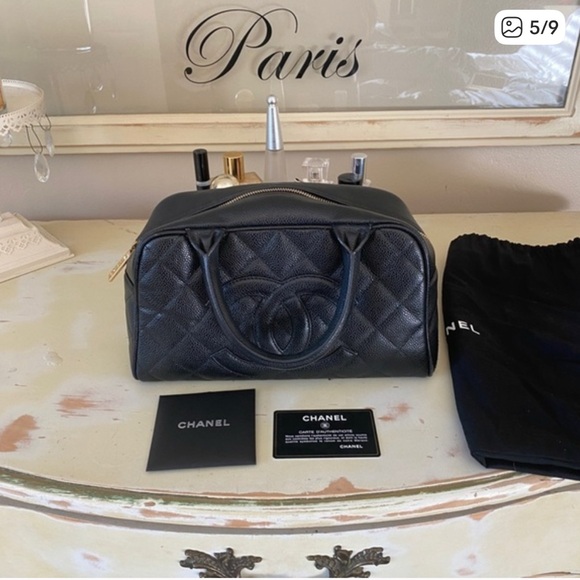 CHANEL QUILTED CAVIAR BOWLER - Picture 5 of 9